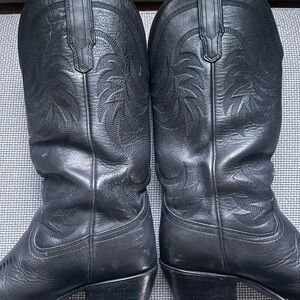 Tecovas Annie 8.5 Women's Black Leather Western Heeled Boots cowboy cowgirl